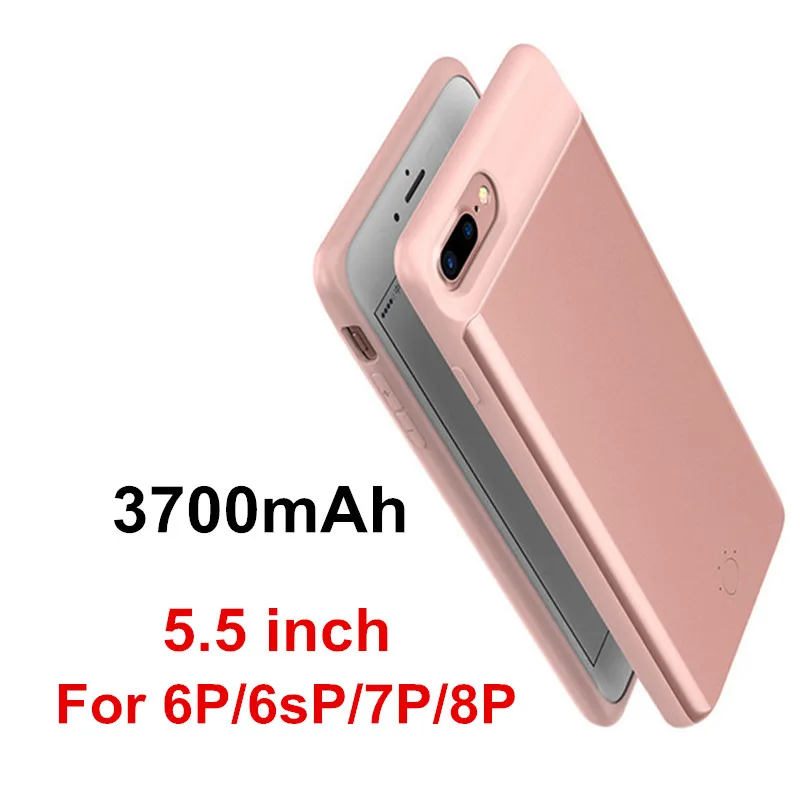 NTSPACE портативный банк питания для iPhone 8 7 6 6 S Plus Магнитная батарея зарядное устройство Чехлы для iPhone 6 6 S 7 8 Внешний Аккумулятор Чехол - Цвет: 3700mAh Rose Gold