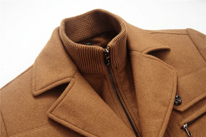 Men Army Military Jacket Male Winter Warm Thicken Woolen Coat Mens Autumn Casual Long Trench Plus Siz 5XL Jaqueta Masculina