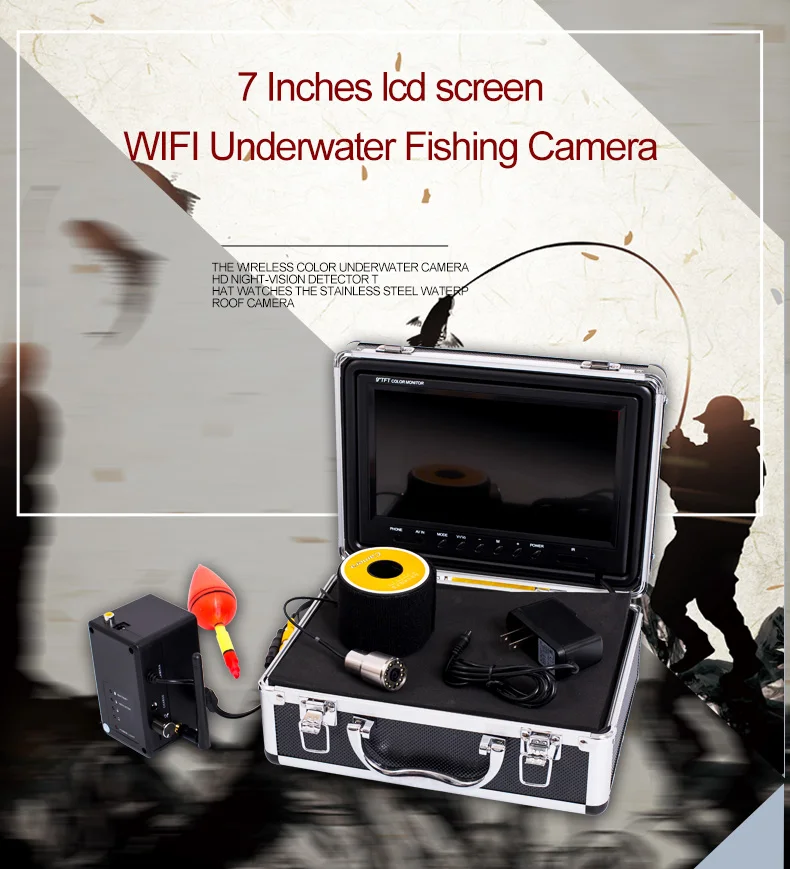 WF13W 15M Underwater Fishing Camera Finder Fish WiFi Wireless Technology Real Time Viewing for Check Adventure | Безопасность и