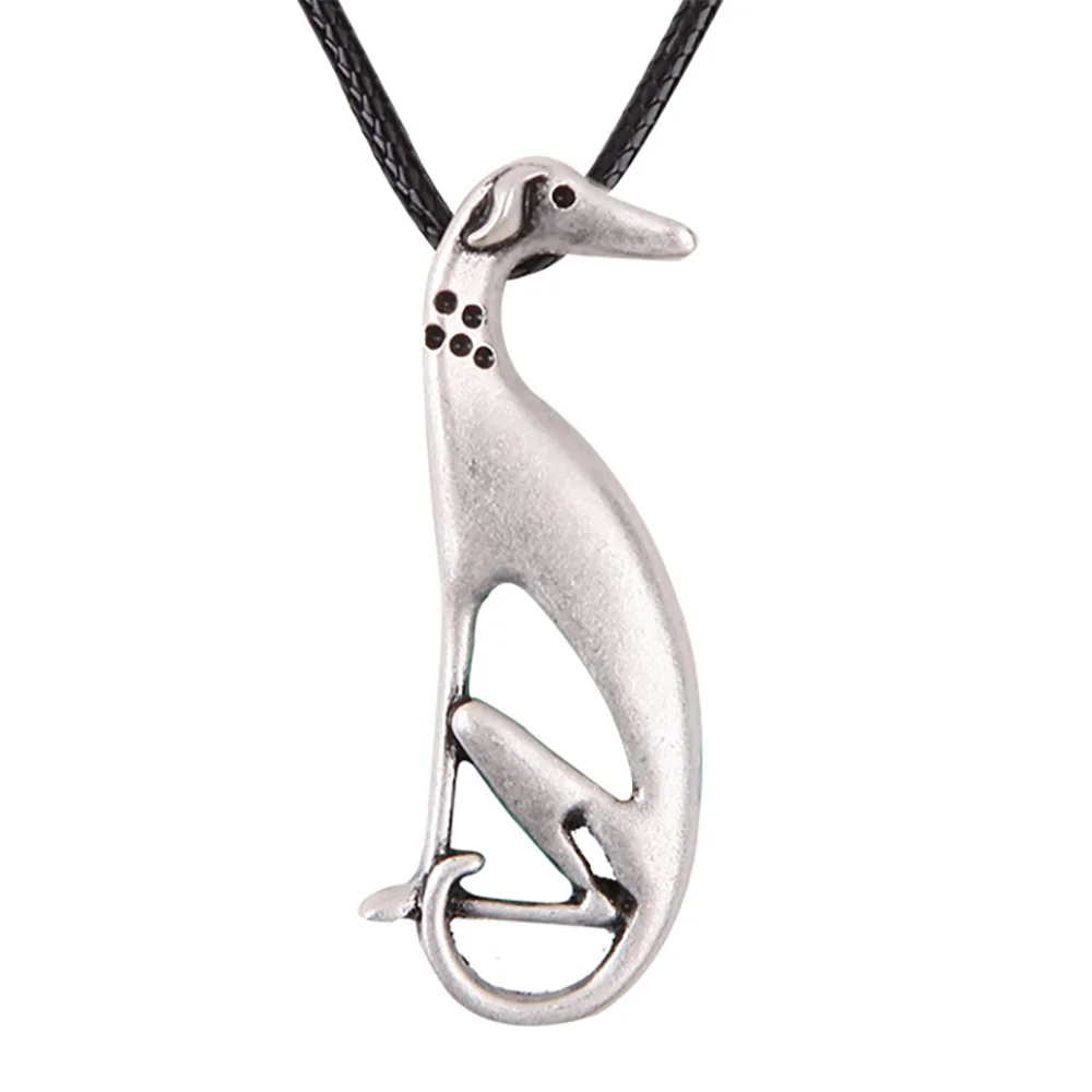 

Sitting Greyhound Necklace Dog Pendant Whippet Italian Sight Hound Galgo Necklaces Pendants Choker Necklace Women Christmas Gift