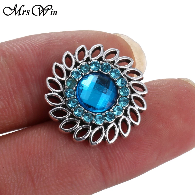 6 шт./лот новинка 18 мм кнопки для ювелирных изделий цветок полный цвет винтажных