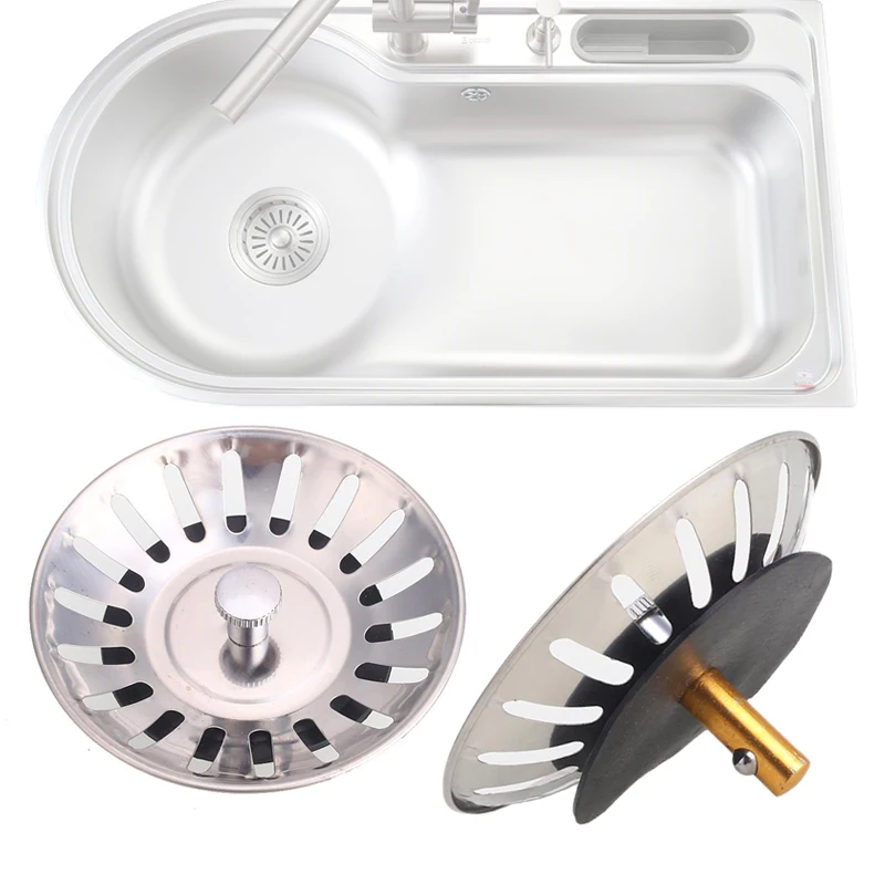 Пробка для слива раковины ванной из нержавеющей стели кухни практичный стоп
