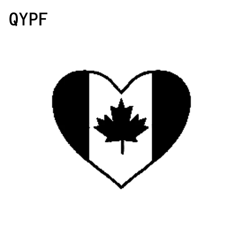 QYPF 12 9 см * 11 Виниловая наклейка для автомобиля в виде канадского сердца любовной