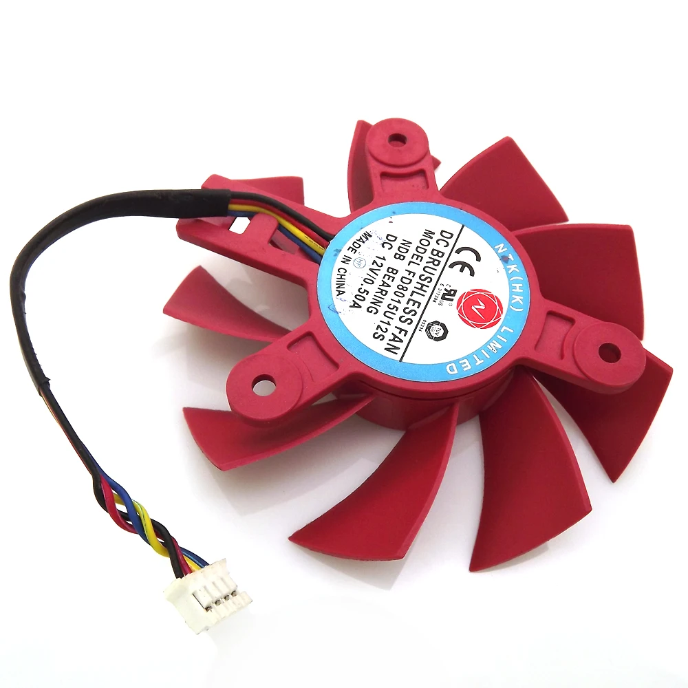 Бесплатная доставка NTK FD8015U12S DC12V 0.50A 4Pin 75 мм 47x47x47 для AMD HD7750 HD7770 охлаждающий