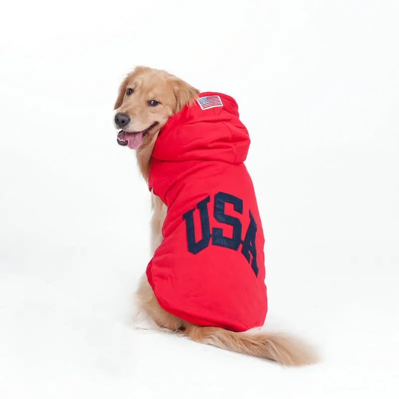 

Large Dog Clothes Warm Winter hoodie big dog sweater pet coat Jacket Clothing for Golden Retriever Labrador Husky Dogs