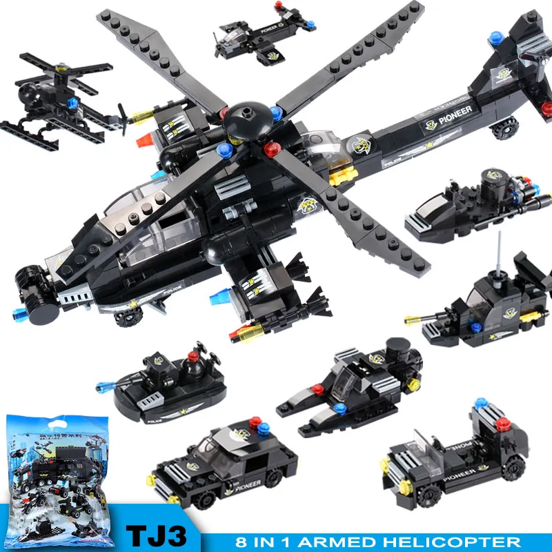 DZ-LX-622 818 шт, 534 шт, Классические строительные полицейские блоки, станция, блок, фигура, город, просветление, кирпичные строительные игрушки для детей, Bringuedos, подарок - Цвет: DZ-LX-622