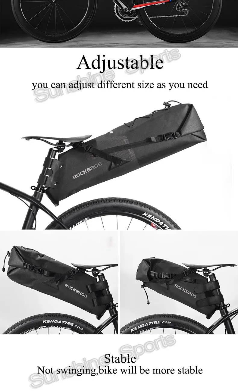 Rockbros 10L/14L дорожная сумка для горного велосипеда, водонепроницаемая велосипедная Дорожная сумка на заднее сиденье, велосипедная сумка на седло, сумка для велосипеда, Аксессуары для велосипеда