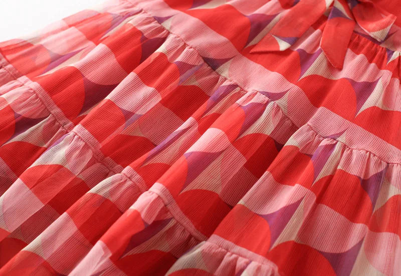 LOVE DD&ampMM Girls Dresses 2022 Summer New Children's Clothing Girl Western Lattice Bow Chiffon Vest Sweet Princess Dress | Детская