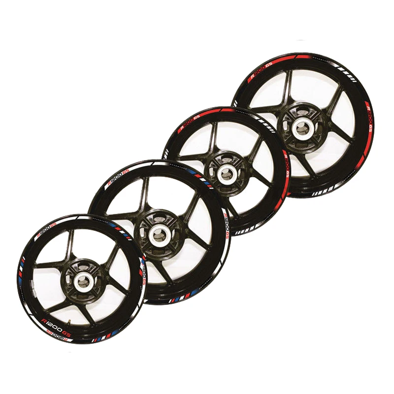

high quality motorcycle wheel decals waterproof Reflective stickers rim stripes For BMW R1200GS R 1200GS R1200 GS