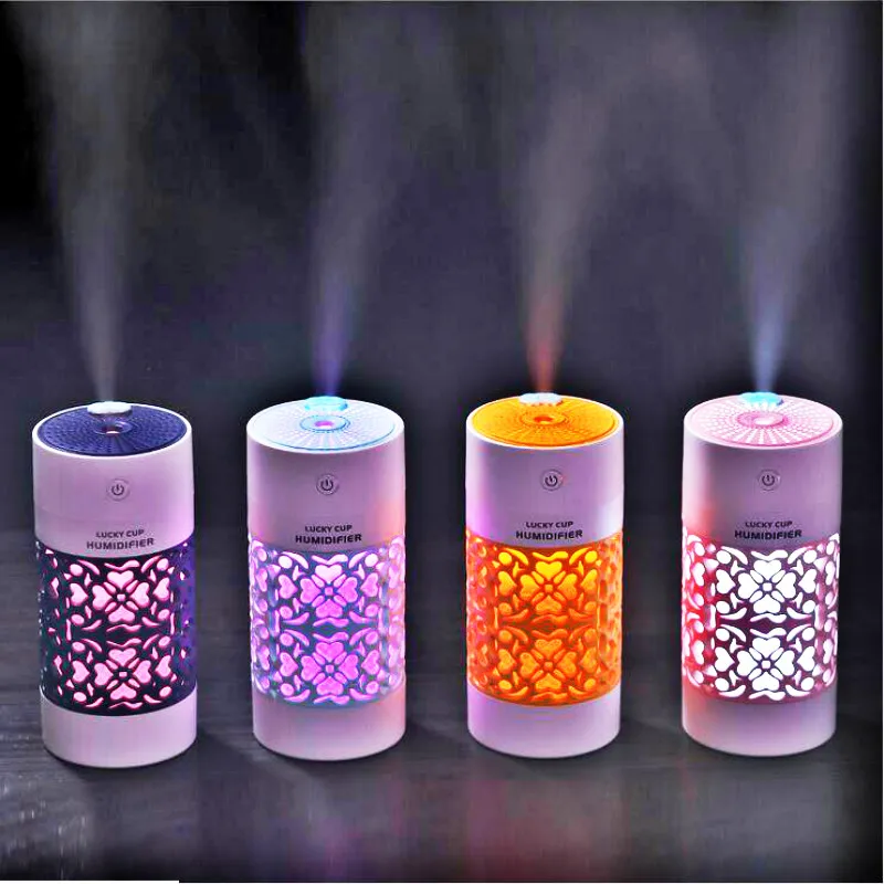 250Ml USB Ultrasonic Air Humidifier Essential Oil Aromatherapy Diffuser with Hollow Carving Colorful LED Night Light | Бытовая техника