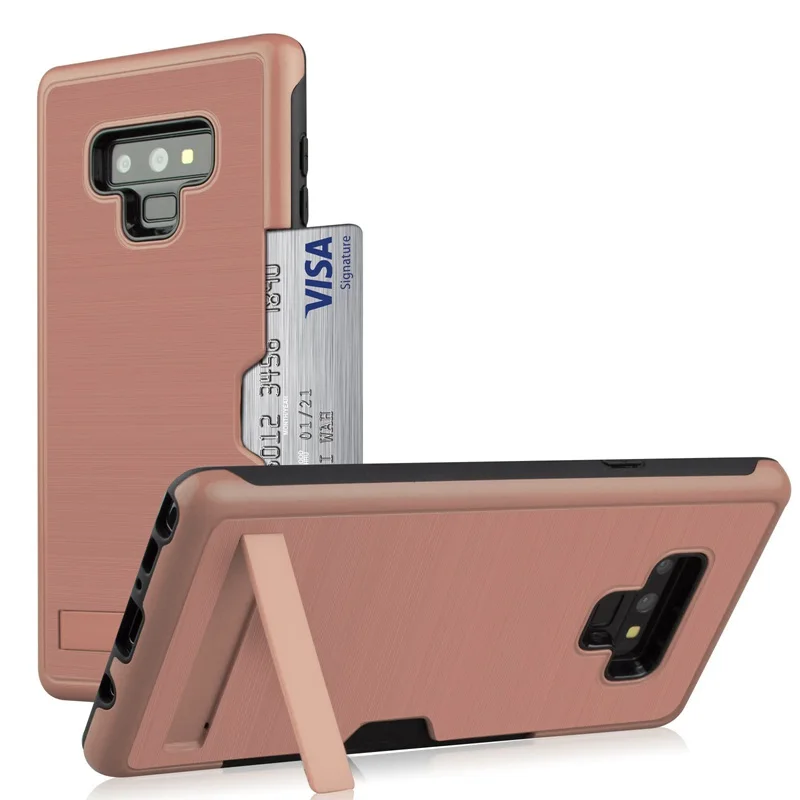 Rheinruby For Samsung Galaxy Note 9 8 S9 S8 Plus Case Shockproof Hybrid Armor Card Holder Slot Phone Back Cover |