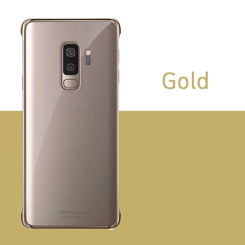 samsung S9 чехол для samsung Galaxy S9 S9 G960 G965 прозрачный противоударный жесткий чехол прозрачный PC защитный чехол - Цвет: Gold