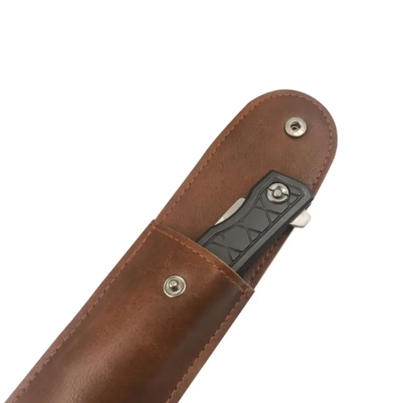 Складной нож первый слой из кожи воловья кожа прямой чехол футляр