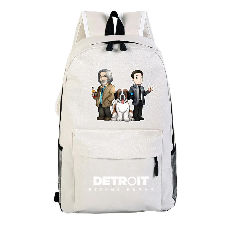 Детройт: рюкзак для мальчиков и девочек Холщовый Рюкзак косплея школьный ранец
