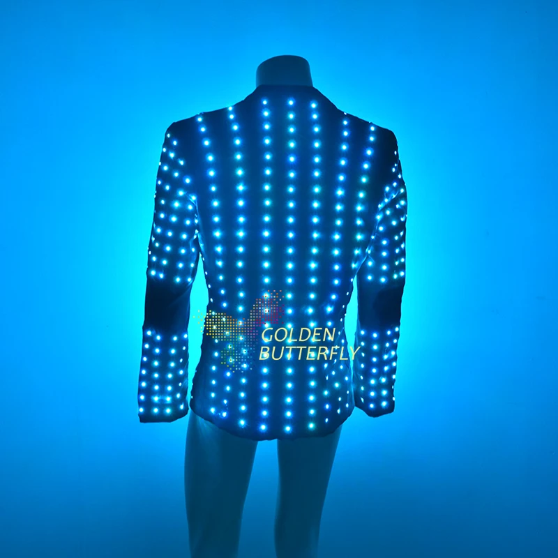 Светящиеся светодиодные костюмы 2017 модная одежда для показа мужской одежды