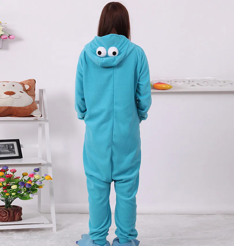 Кигуруми Синий Красный Улица Сезам Пижама комбинезон для взрослых пижамы Аниме