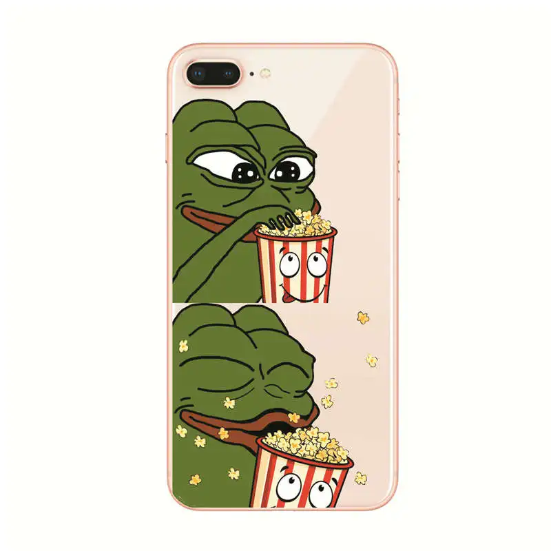 Kulia для iPhone 7 7Plus 6 6S 6Plus 8 XS Max X 5 5S SE Pepe Memes Sad Frog мягкий чехол телефона из