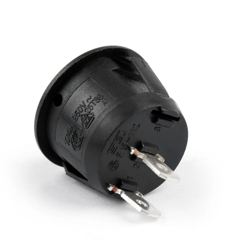 Кулисный Переключатель areyourstore круглый переключатель SPST 2Pin ON OFF 6A/250VAC 10A/125 vac R13