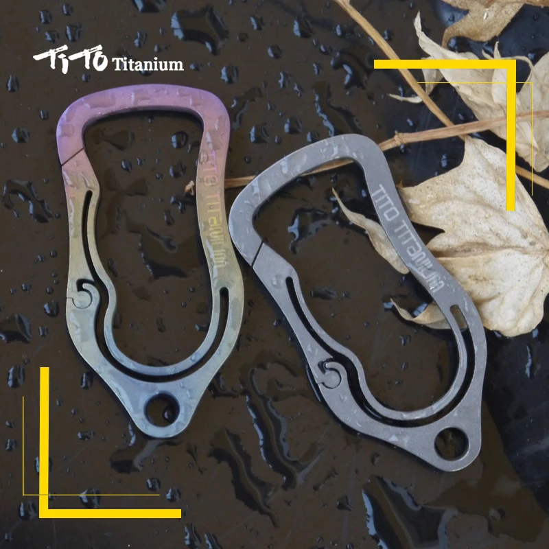 TiTo Titanium Gr5 брелок с карабином и пряжкой для ключей рыболовная цепочка кемпинга