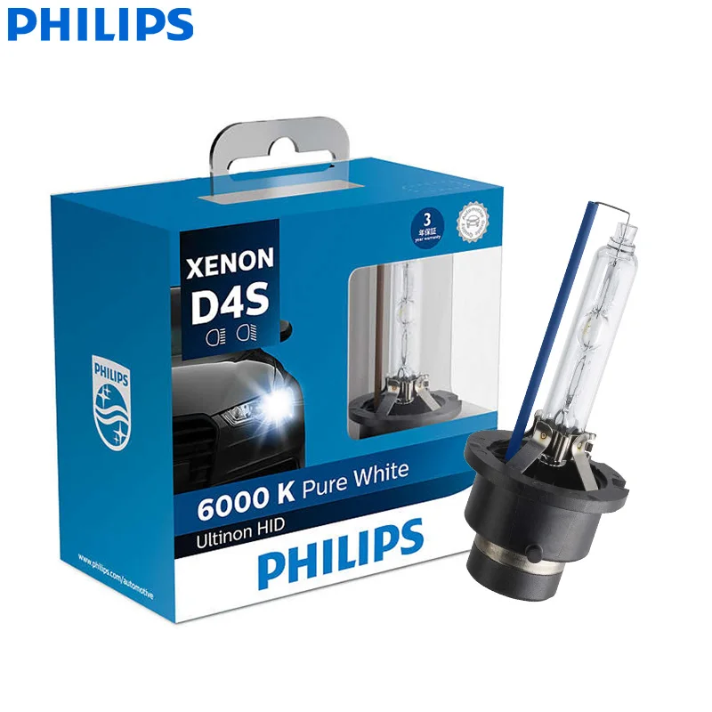 Philips Ultinon HID Xenon D1S D2S D2R D3S D4S WXX2 35W 6000K холодный белый светильник ксеноновый головной светильник автомобильные лампы(двойная упаковка - Испускаемый цвет: D4S