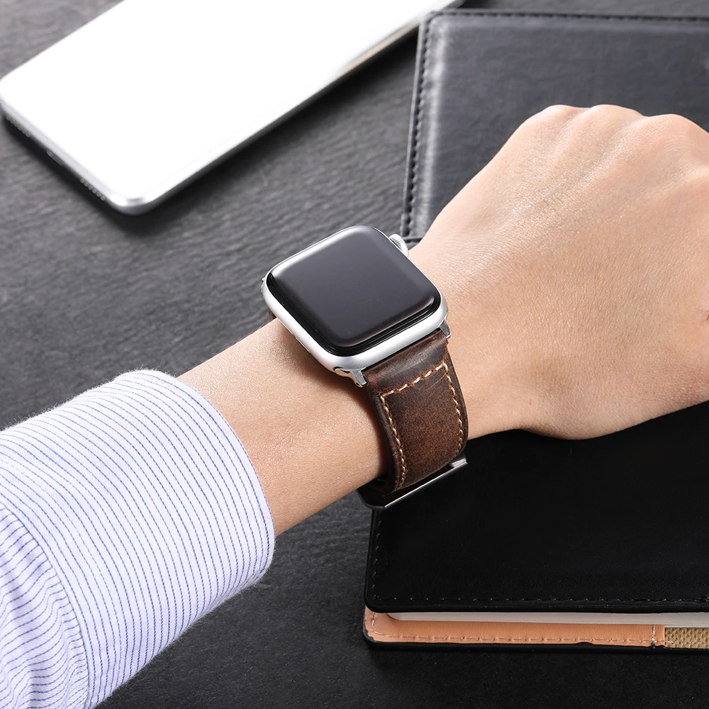 CHIMAERA for Apple Watch Band Strap Genuine Italy Calf Leather 38mm/40mm 42mm/44mm Series 4 3 2 1 | Наручные часы
