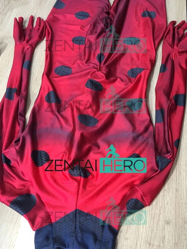 Женский костюм Леди Баг красный трико с 3D принтом облегающий супергероя боди