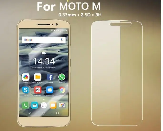 2 упаковки 2.5D 0,26 мм 9H Премиум Закаленное стекло для Motorola Moto M XT1663 5," протектор экрана закаленное защитное стекло для MOTO M
