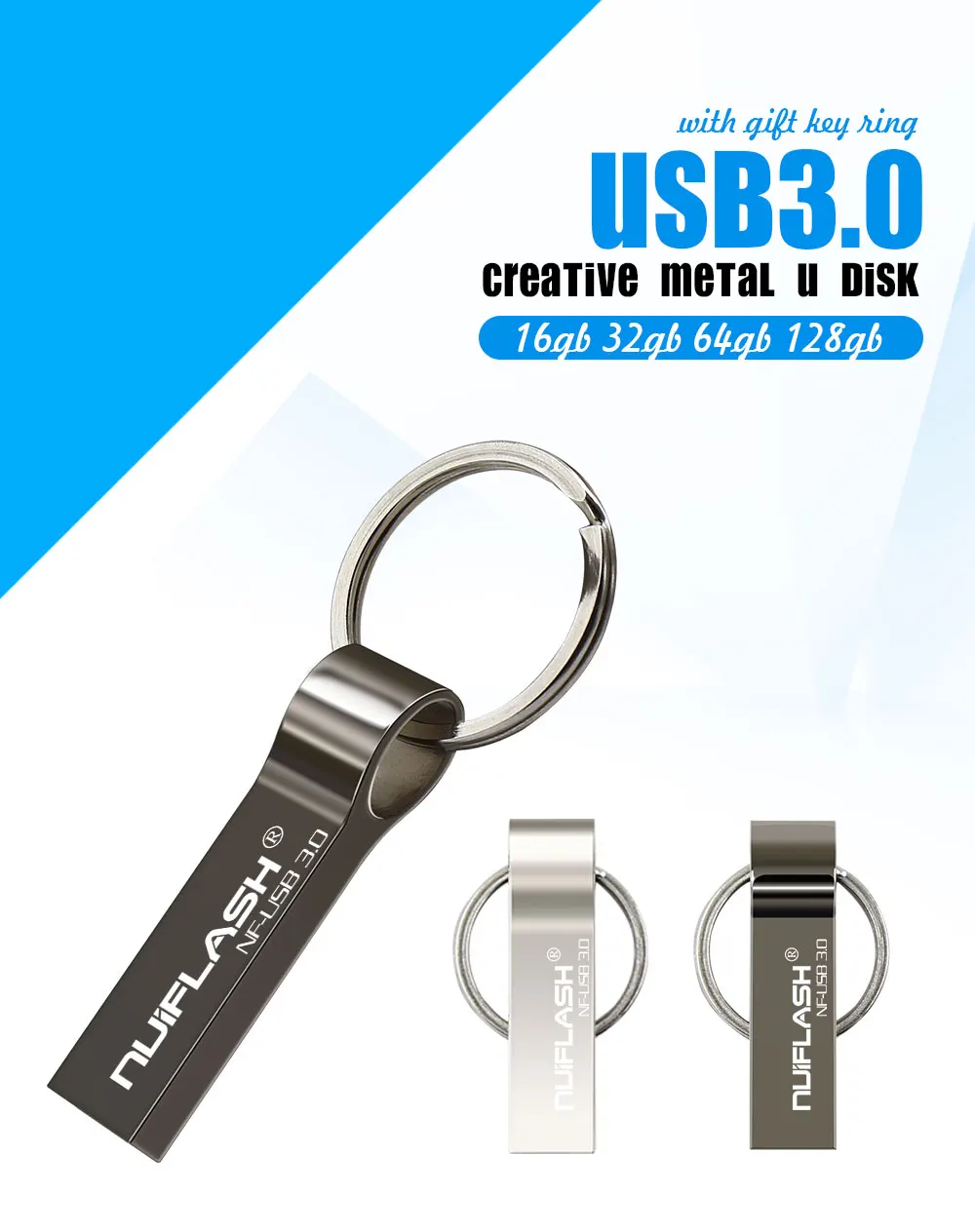 USB3.0 металлическая Флешка 64 Гб карта памяти 32 Гб usb флеш-накопитель 128 Гб 64 Гб 16 Гб супер мини usb флешка 3,0