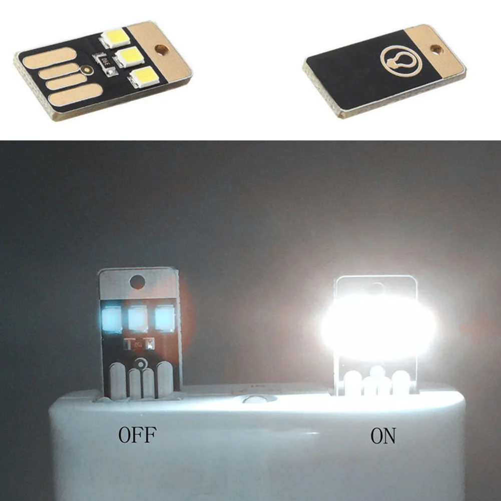 2 шт. портативный Mini USB мощность 3 светодиодный ночник лампа 0 Вт 5 в ультра-тонкий