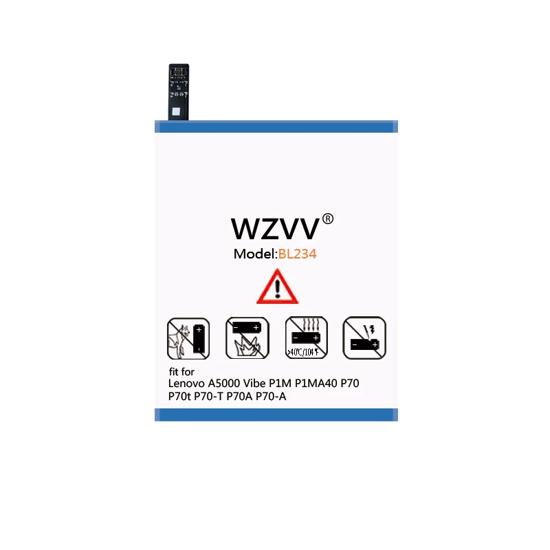Wzvv 5000 мА/ч BL234 запасная батарея для lenovo A5000 Vibe P1M P1MA40 P70 P70t P70-T P70A P70-A Аккумуляторы