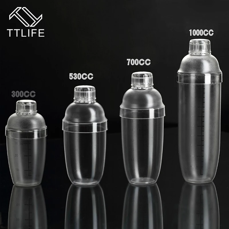TTLIFE 4 размера открытый прозрачный хорошие ручки пластик без ржавчины молоко чай шейкер миксер чашка напиток миксер Бар Инструмент для барменов