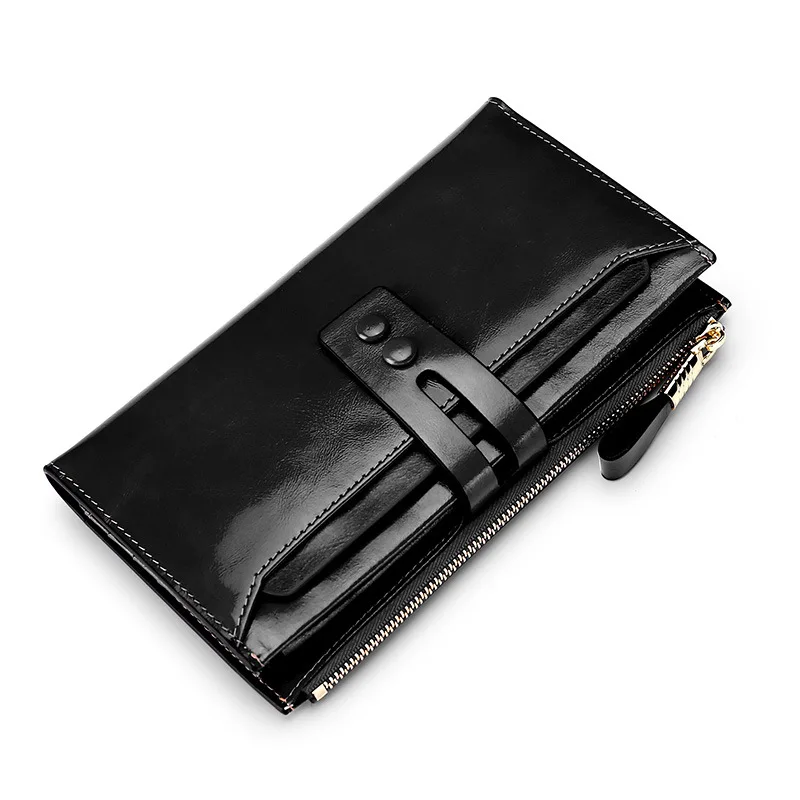 Женский кожаный кошелек HMILY Длинный на молнии из натуральной кожи для IPhone 7 хит