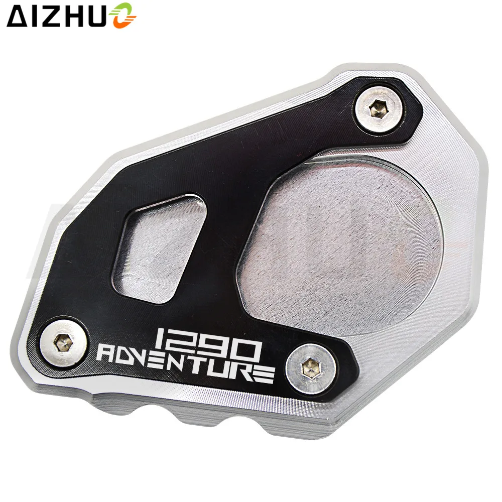 CNC Aluminum Motorcycle Kickstand Extension Plate Silver Motor With Side Stand Enlarge Support Pad For 1290 Adventure R | Автомобили и