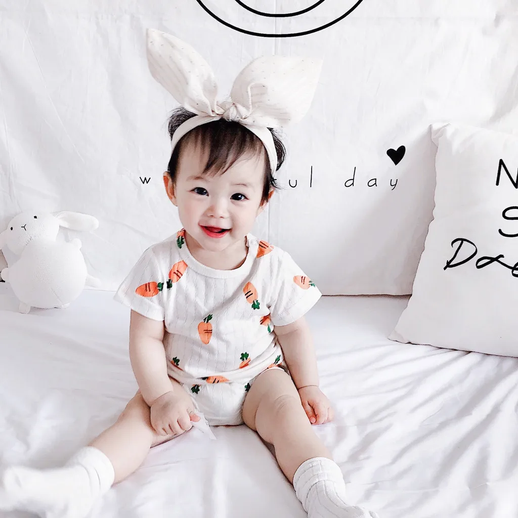 Детская одежда carters для новорожденных девочек и мальчиков футболка с мультяшным