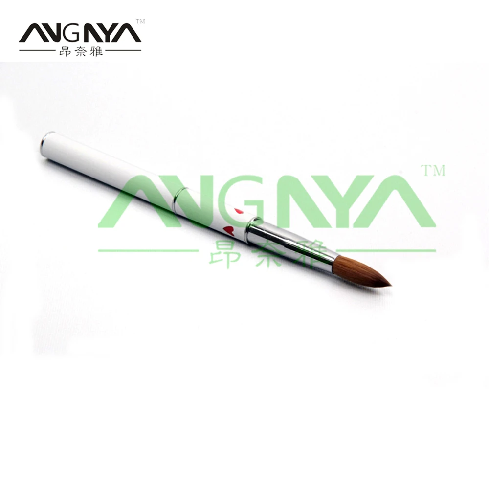 ANGNYA 1 шт. Kolinsky соболиная акриловая кисть для ногтей № 18 # круглая головка УФ гель