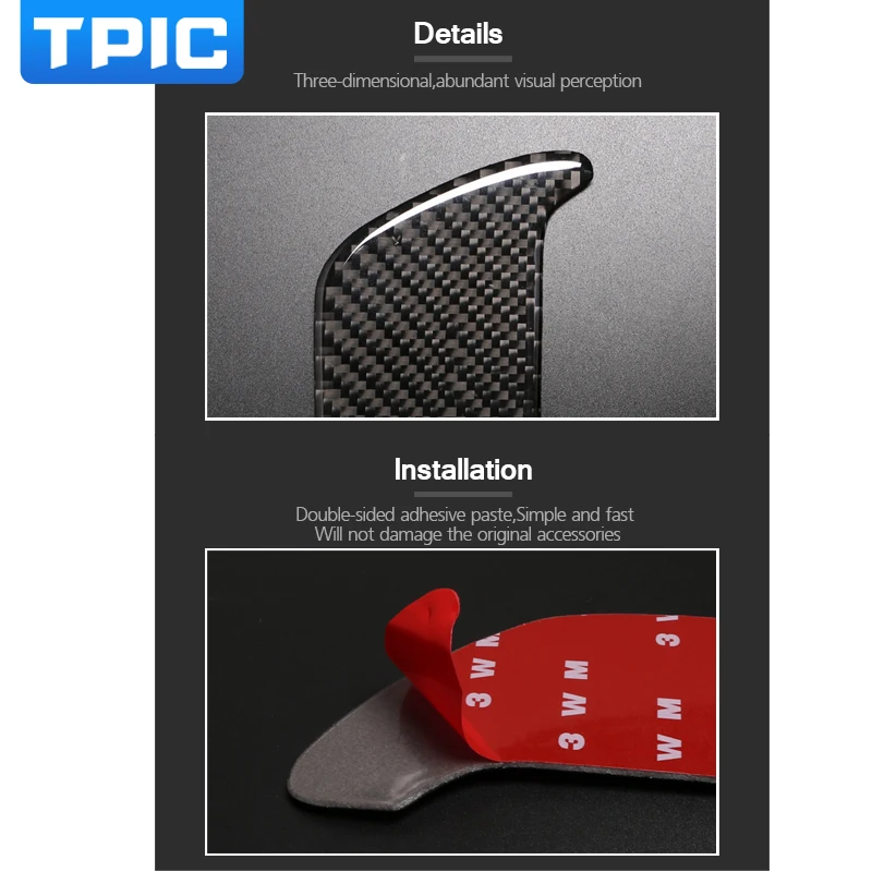 

TPIC Car Interior Accessories Carbon Fiber Cigarette Lighter Ashtray Decoration Covers Trim Stickers For BMW G30 5 Series 2018