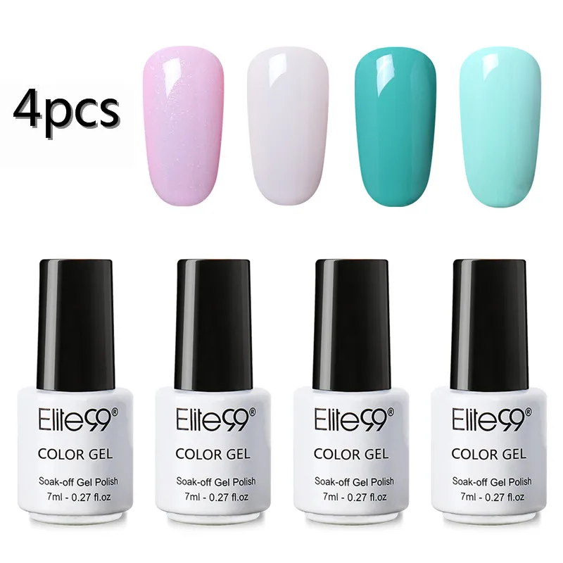 C010-4PCS Elite99 5 шт./лот подарочные наборы коробка 7 мл УФ гель горячая Распродажа Цветной Гель-лак для ногтей Vernis Long Lasing дизайн ногтей маникюр Гель Лаки - Цвет: C010-4PCS