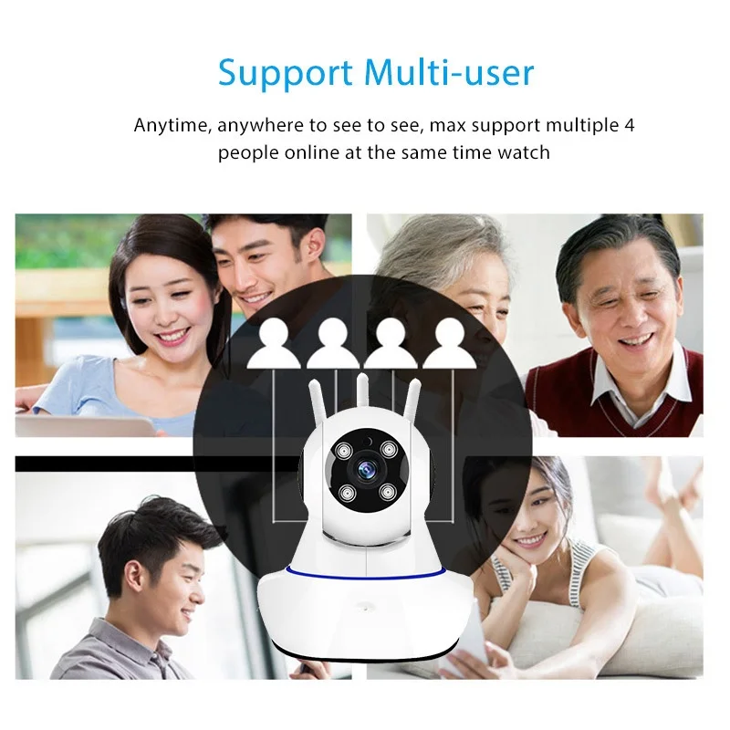 Lintratek беспроводная камера наблюдения PTZ HD 1080P Мини CCTV IP wifi домашняя детская
