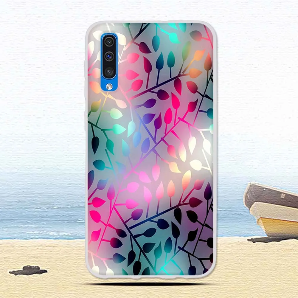 26 Роскошный чехол из термополиуретана и силикона для samsung Galaxy A50 A 50, Модный чехол для телефона с цветочным рисунком, Мягкий защитный чехол s Fundas - Color: 26