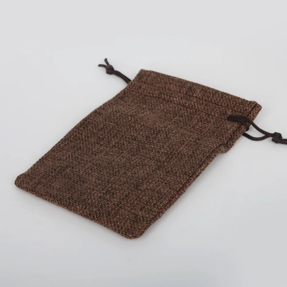 Из хлопка и льна подарочные пакеты 10x14 см для упаковки ювелирных изделий мешочек