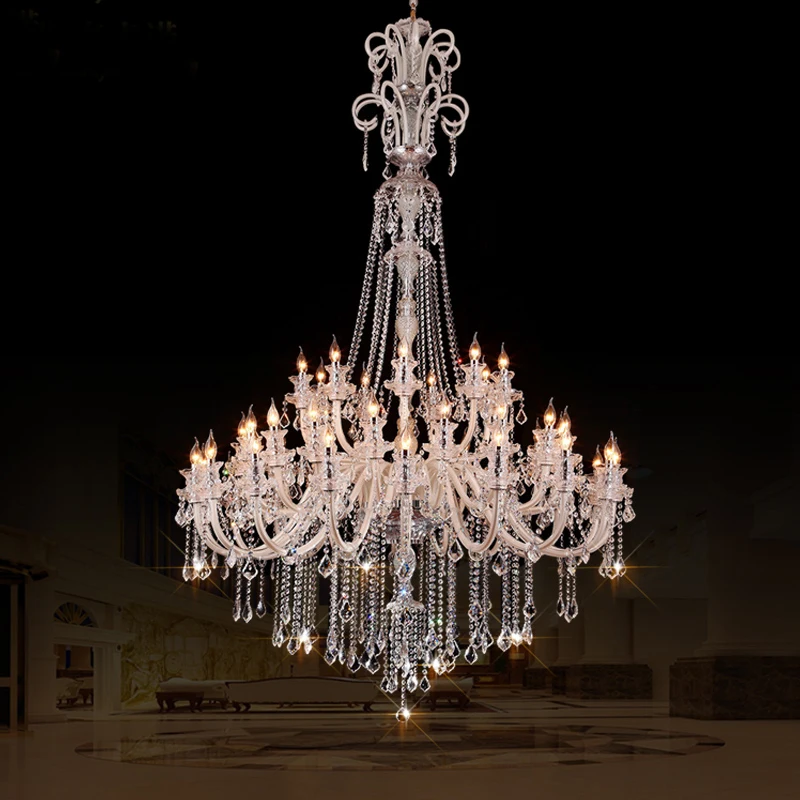 

Home LED Ceiling Mount Chandeliers Large Art Glass Bowl Chandelier Hotel Decoration Lamps Nordic Lighting High Pendant Hanging