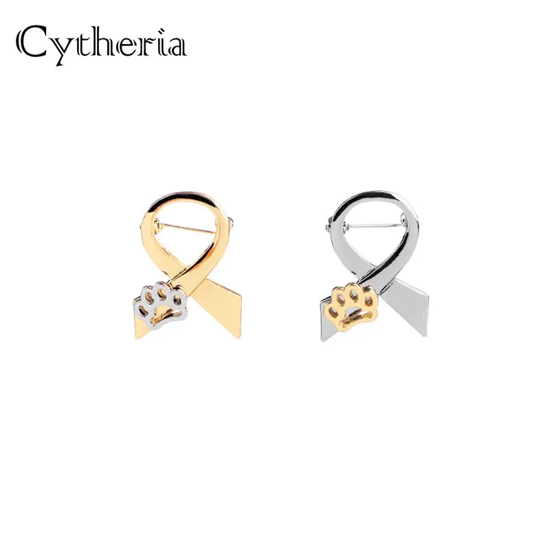 Сатиновые броши на булавке с принтом лапы для домашних животных брошь