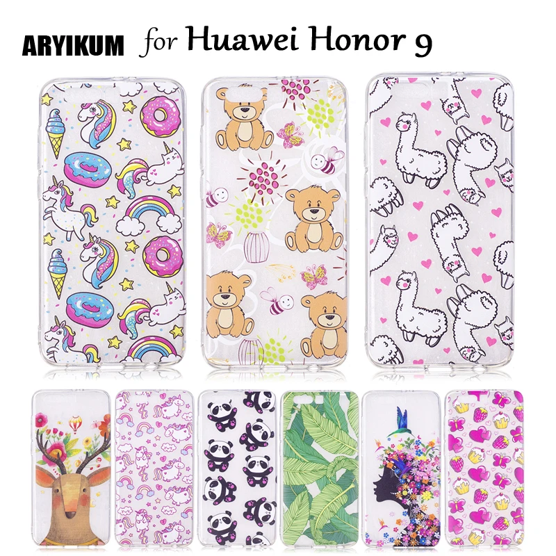 ARYIKUM для etui Huawei Honor 9 Honor9 L09 Dual Sim 6 ГБ 64 Гб 128 ТПУ чехол Ультратонкий силиконовый Huawey