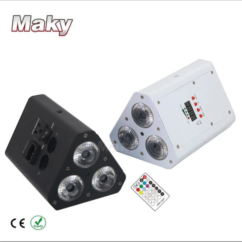 30 световых коробок бесплатная доставка 3 шт. 18 Вт RGBWA + UV беспроводной Dmx и