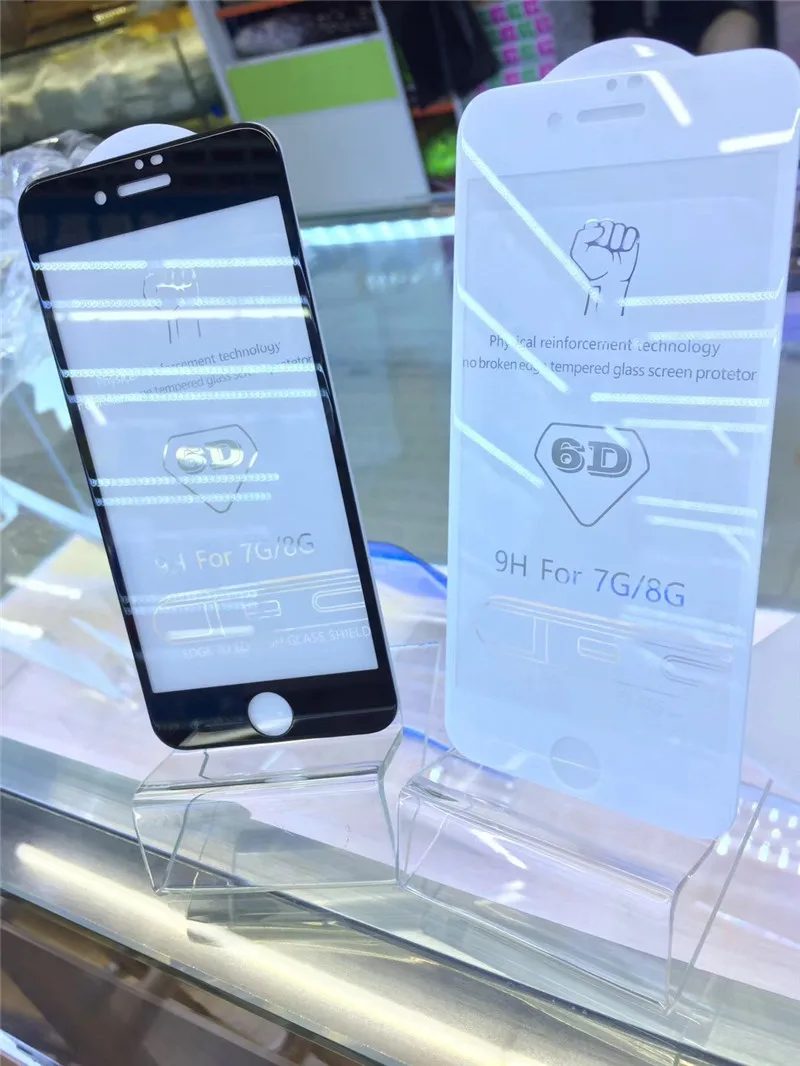 10 шт./лот 6D полное покрытие Закаленное стекло пленка для iPhone X Xs Max 6 7 8 plus Полный
