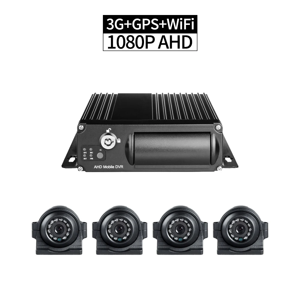 4 шт. водонепроницаемые Автомобильные видеорегистраторы с GPS Wi Fi канала AHD 1080P