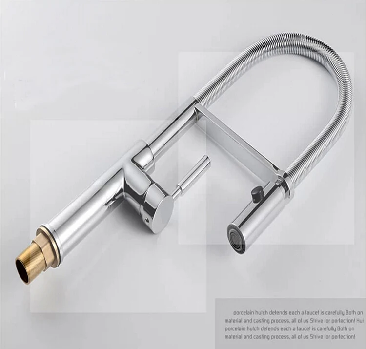 Горячая Распродажа высокое качество полированный хром весенний спрей кухонный