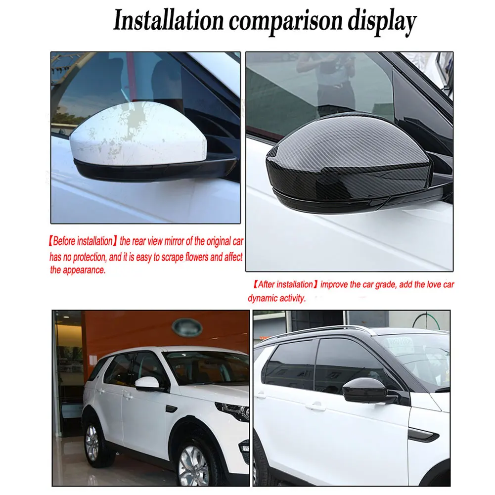 1 пара заднего вида зеркало крышки для Land Rover Discovery Спорт Jaguar F Pace подходит XF