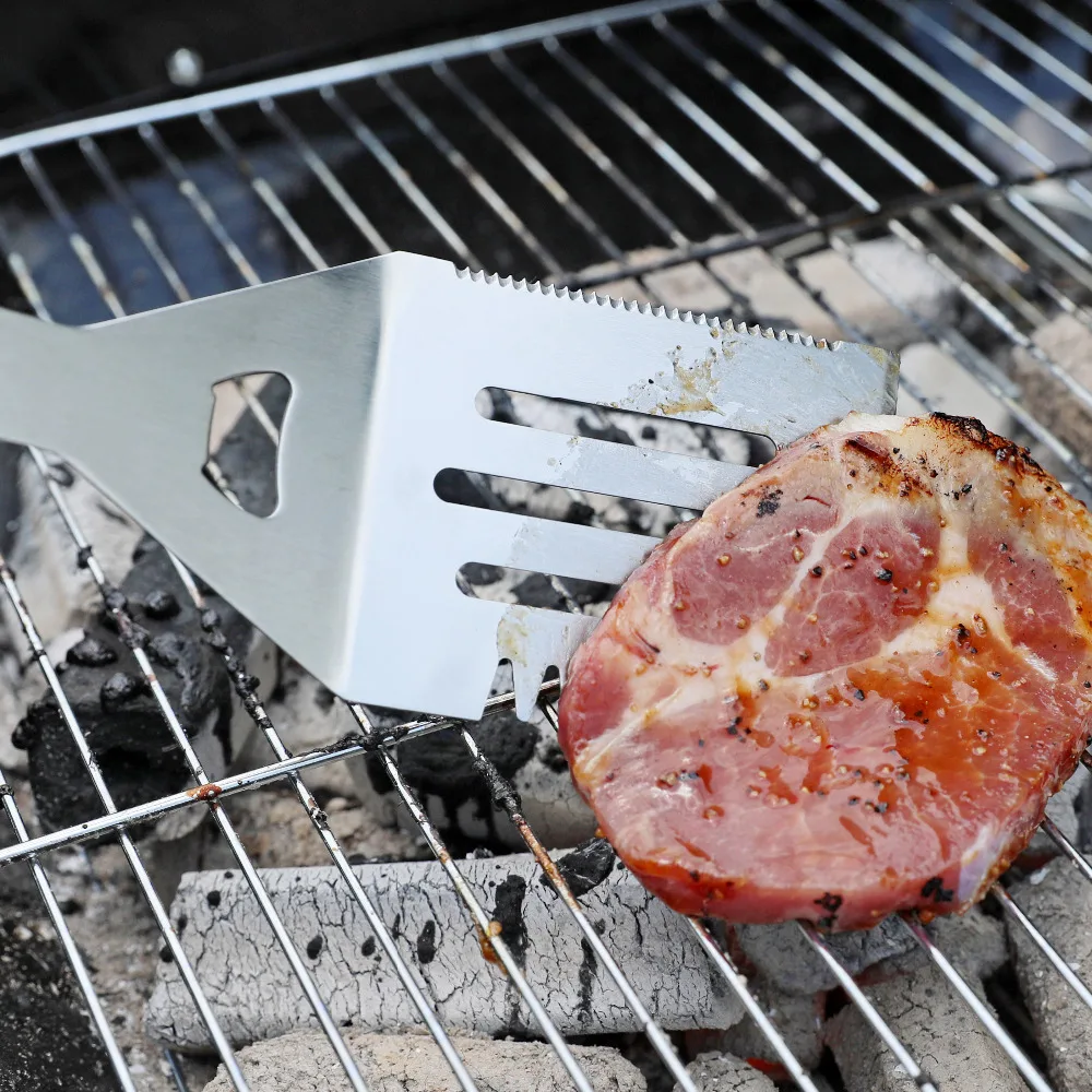 Набор инструментов из нержавеющей стали для барбекю и гриля уличный портативный