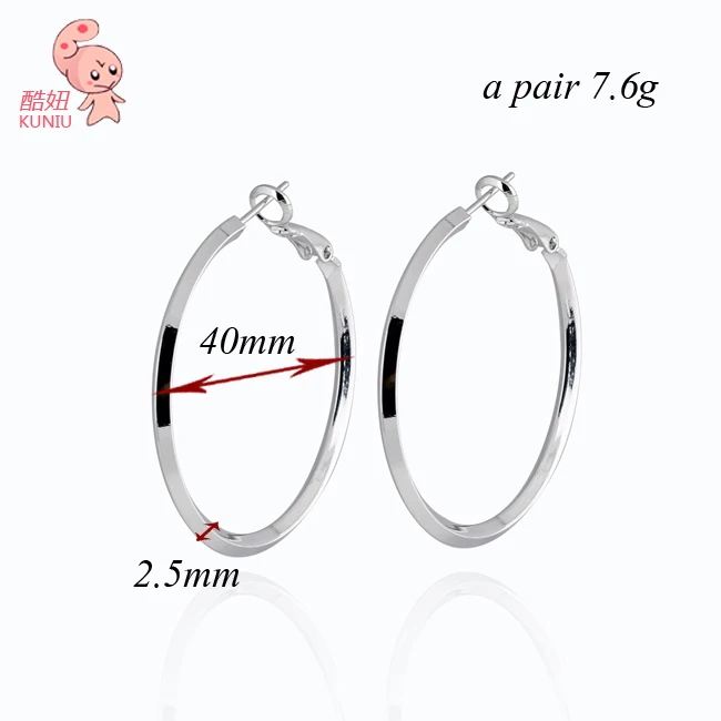 40 мм Гладкий обруч серьги ювелирные изделия|hoop earrings|earrings hoop earringshoop earrings jewelry |